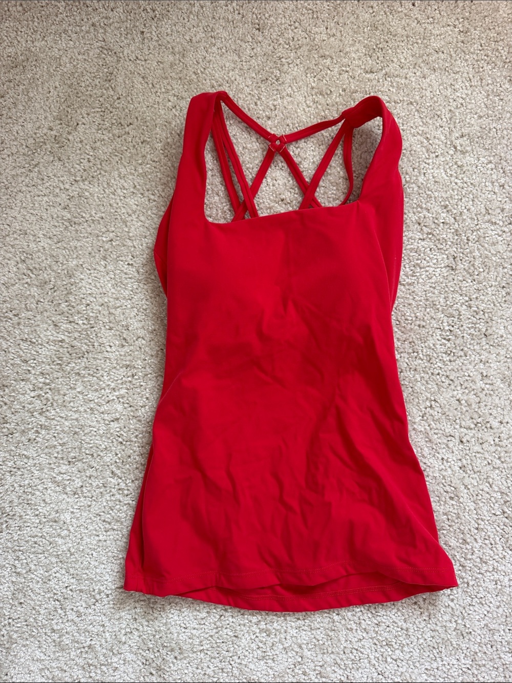 Red Strappy Women's Tank Top XS